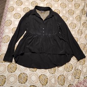 Button up peplum shirt